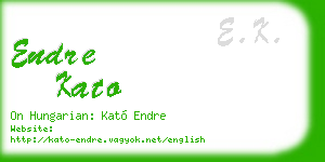 endre kato business card